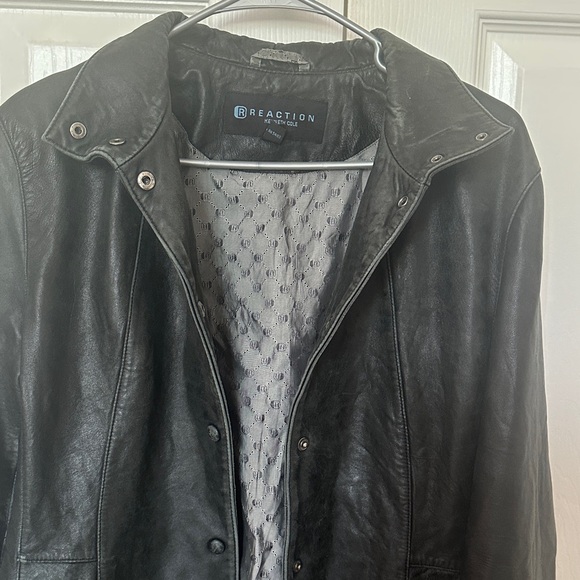 Kenneth Cole Black Leather Jacket - Picture 1 of 6
